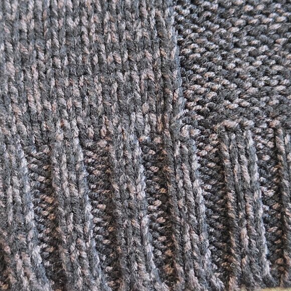 Marled Cashmere Black + Grey Scarf FLAW - Picture 7 of 15